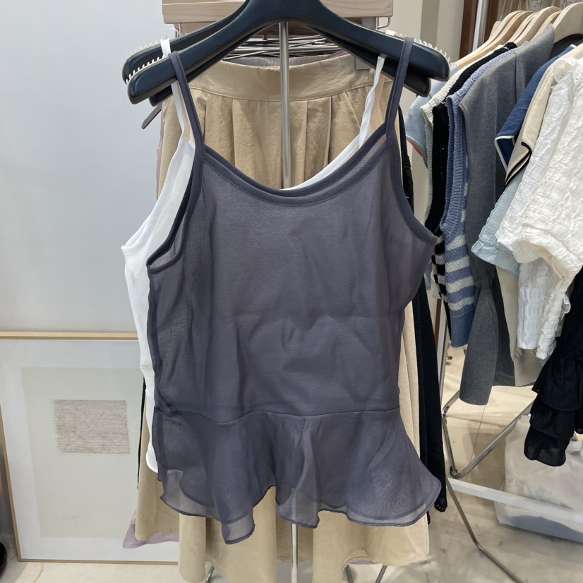 J&C韓國㊣直郵東大門代購女裝新品熱賣25春夏吊帶背心J&C/J.BLANC吊帶/背心圖色2