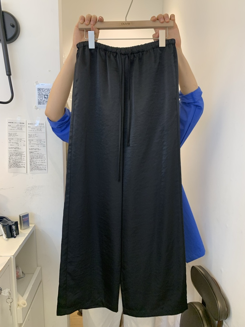 OUVIR韓國直郵㊣東大門實拍女裝新品25春夏推薦休閑休閑褲綁帶O.V.R/OUVIR休閑褲圖色2