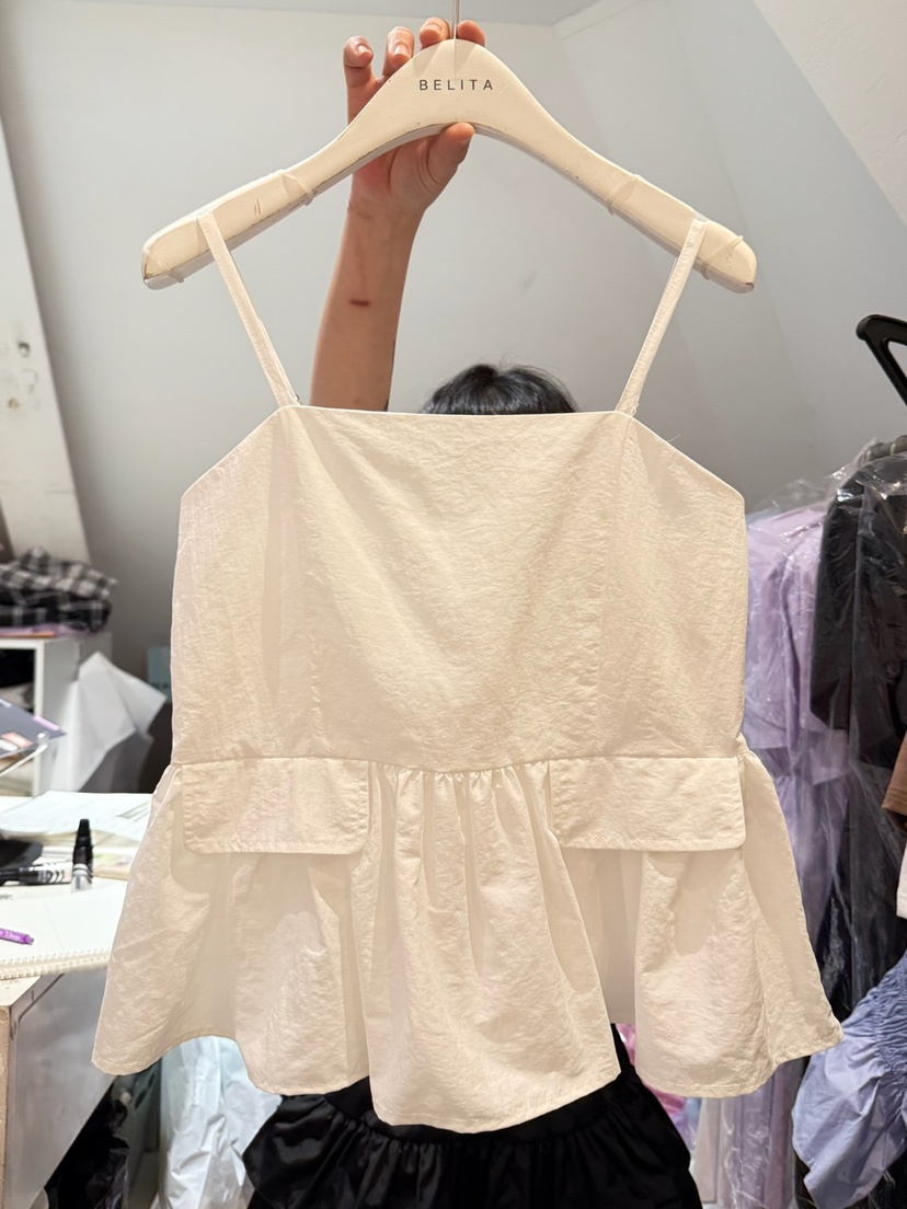 BELITA-L直郵韓國代購㊣女裝新品休閑職業時尚吊帶背心口袋BELITA-L吊帶/背心圖色1