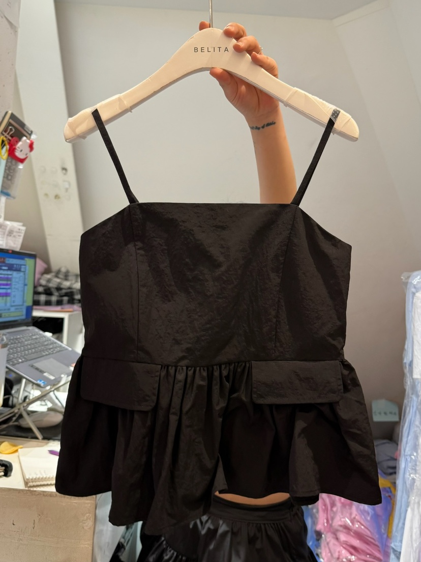 BELITA-L直郵韓國代購㊣女裝新品休閑職業時尚吊帶背心口袋BELITA-L吊帶/背心圖色2