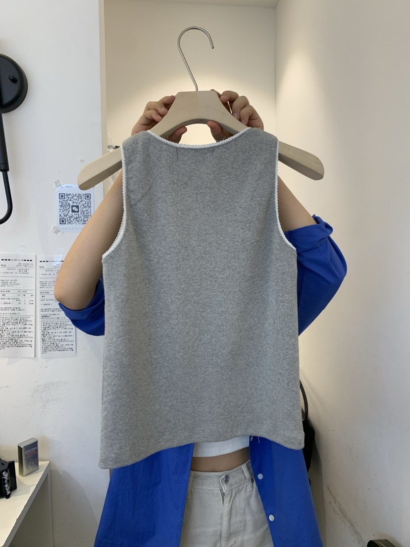 OUVIR韓國㊣直郵東大門代購女裝新款人氣推薦熱賣25春夏吊帶背心O.V.R/OUVIR吊帶/背心