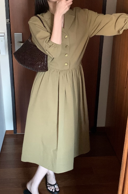 FOUNDERS韓國直郵㊣東大門實拍女裝新品職業人氣25春夏連衣裙FOUNDERS連衣裙