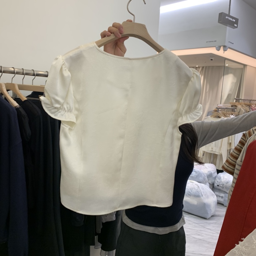MOIBLE韓國直郵㊣東大門實拍女裝新款25春夏休閑襯衫蕾絲衫MOIBLE襯衫/蕾絲衫