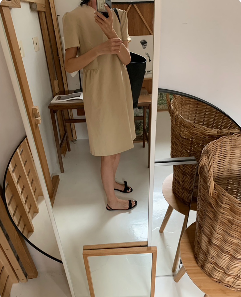 A Flan韓國㊣直郵東大門代購女裝新款休閑職業25春夏連衣裙AFN/A Flan連衣裙