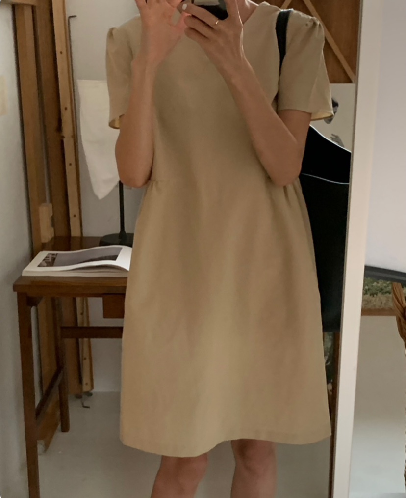 A Flan韓國㊣直郵東大門代購女裝新款休閑職業25春夏連衣裙AFN/A Flan連衣裙