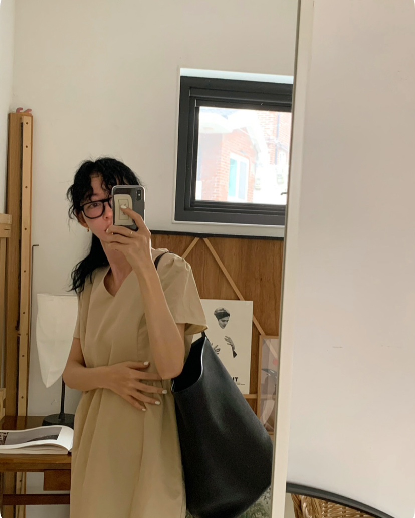 A Flan韓國㊣直郵東大門代購女裝新款休閑職業25春夏連衣裙AFN/A Flan連衣裙
