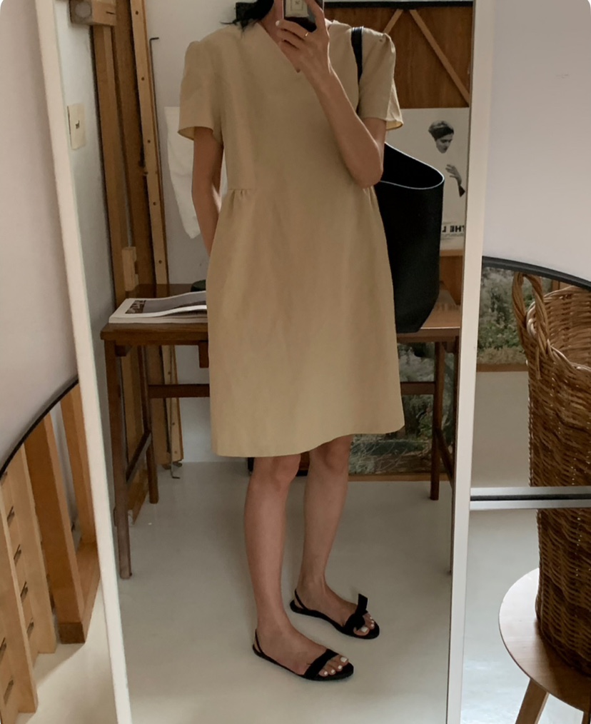 A Flan韓國㊣直郵東大門代購女裝新款休閑職業25春夏連衣裙AFN/A Flan連衣裙