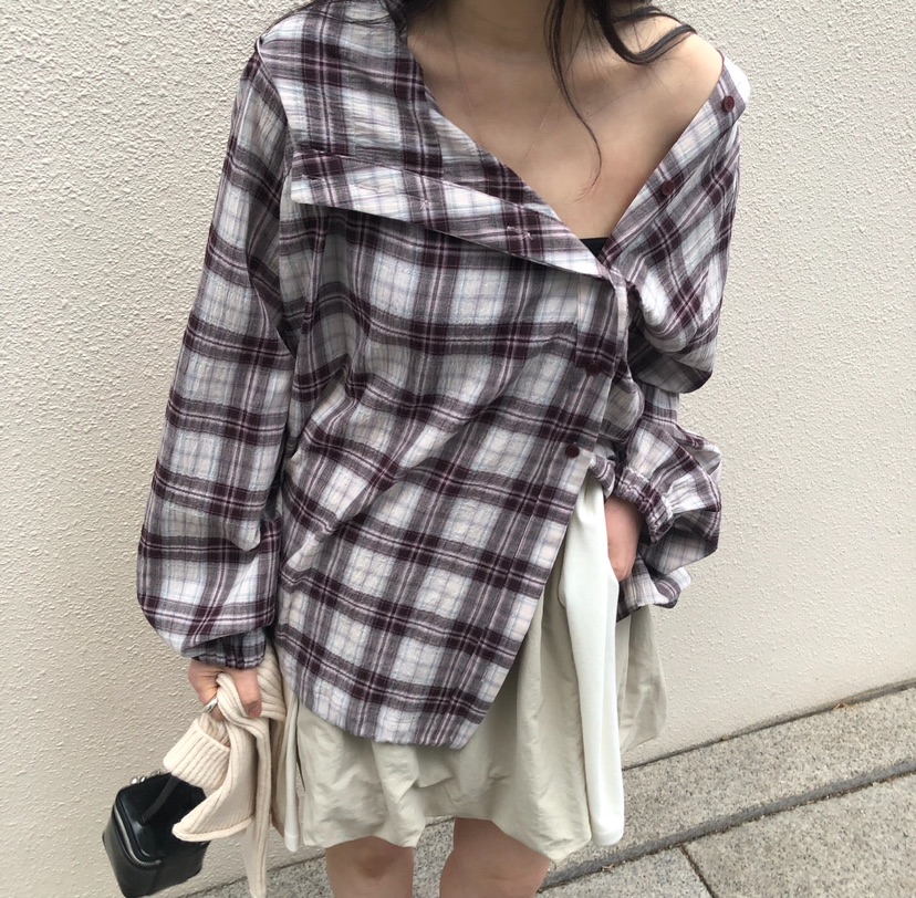 MELTED-P韓國直郵㊣東大門實拍女裝新款推薦時尚襯衫蕾絲衫MELTED-P襯衫/蕾絲衫