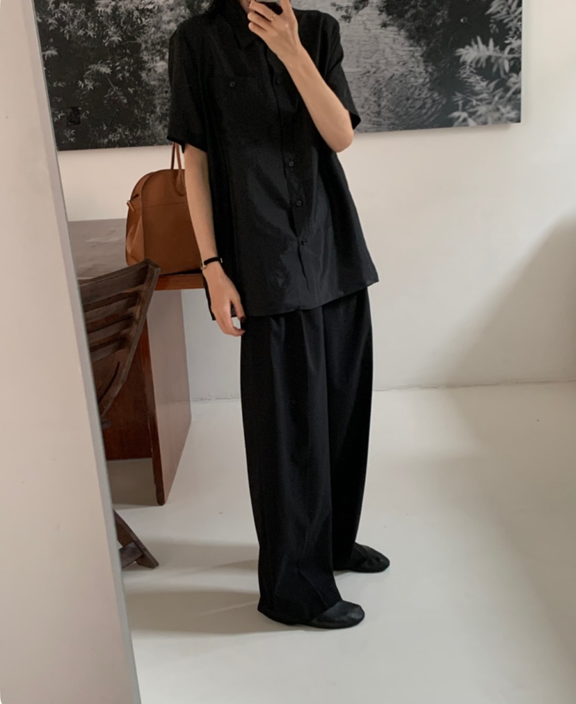 A Flan韓國直郵㊣東大門實拍女裝新款熱賣職業25春夏休閑褲AFN/A Flan休閑褲