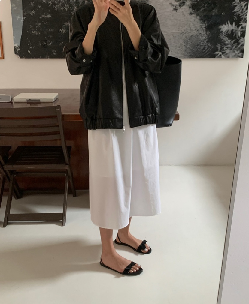 A Flan韓國㊣直郵東大門代購女裝新款人氣熱賣休閑皮衣羊皮AFN/A Flan皮衣
