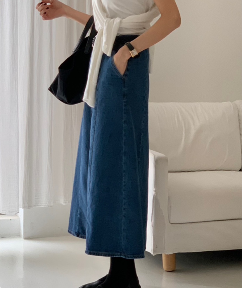 A Flan韓國直郵㊣女裝新款人氣推薦25春夏熱賣職業時尚長裙AFN/A Flan長裙