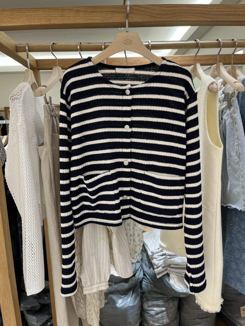 TIZZI韓國直郵㊣女裝新款休閑推薦時尚25春夏熱賣職業針織衫TIZZI針織衫圖色1