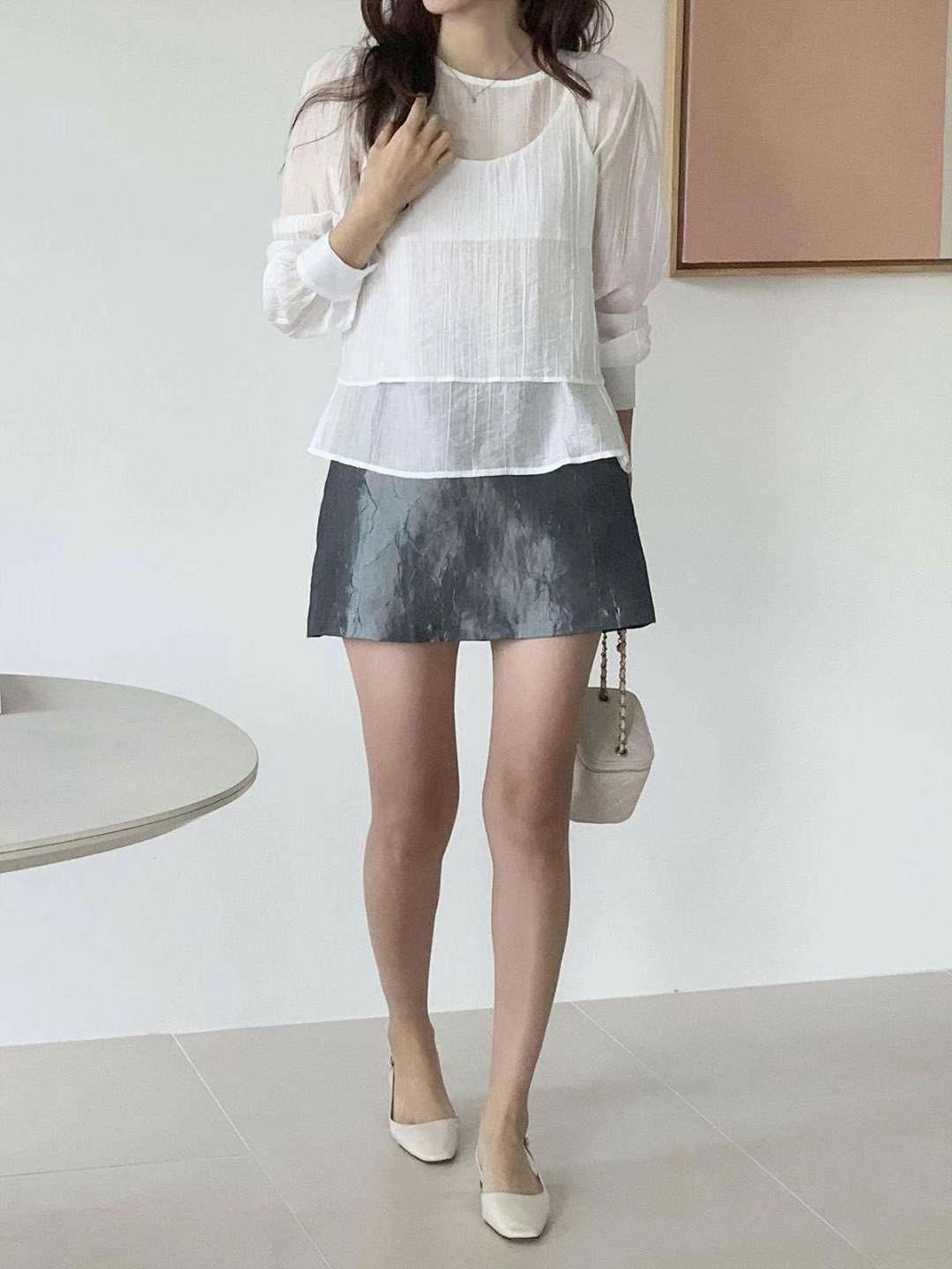STELLA SKIRT直郵韓國代購㊣女裝新品熱賣25春夏職業時尚短裙STELLA SKIRT短裙