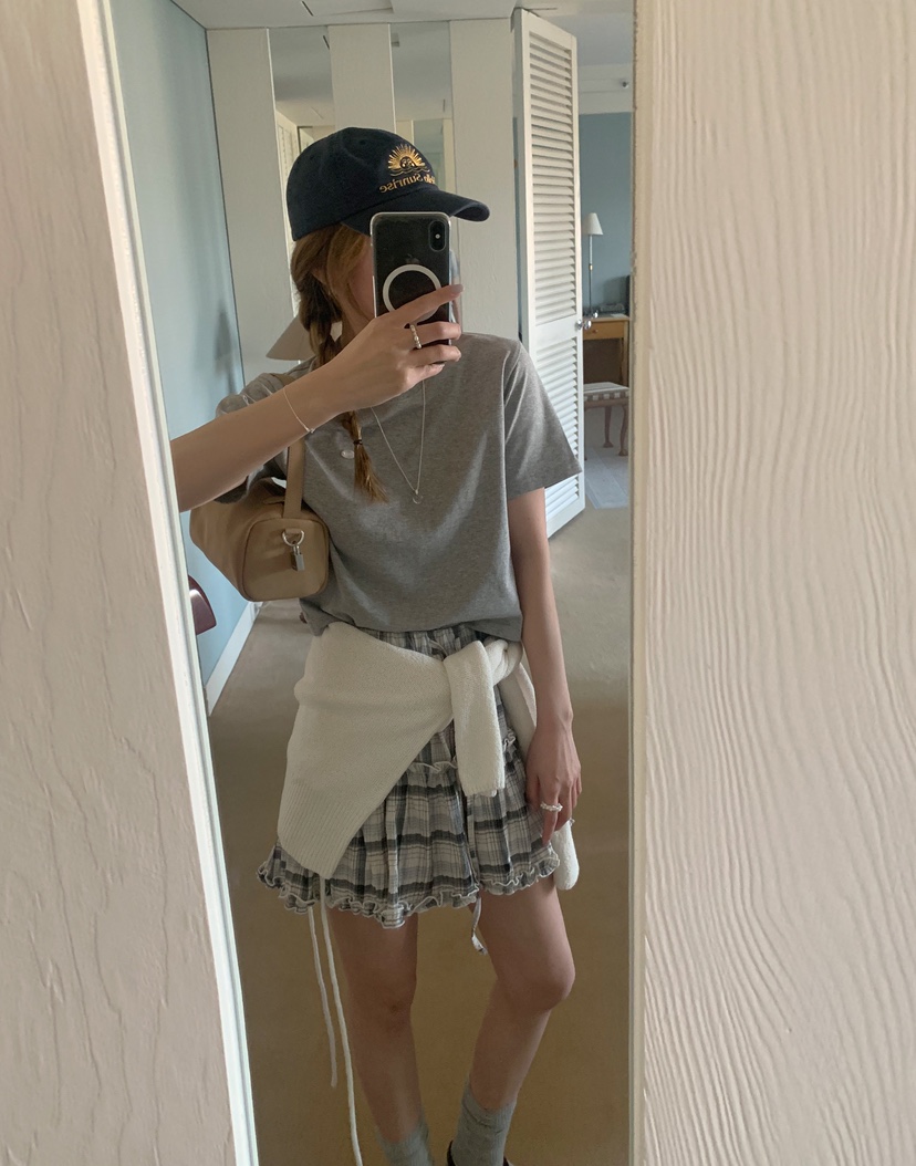 MELLOUNGE-멜라운지-T直郵韓國代購㊣女裝新品25春夏職業T恤MELLOUNGE-TT恤