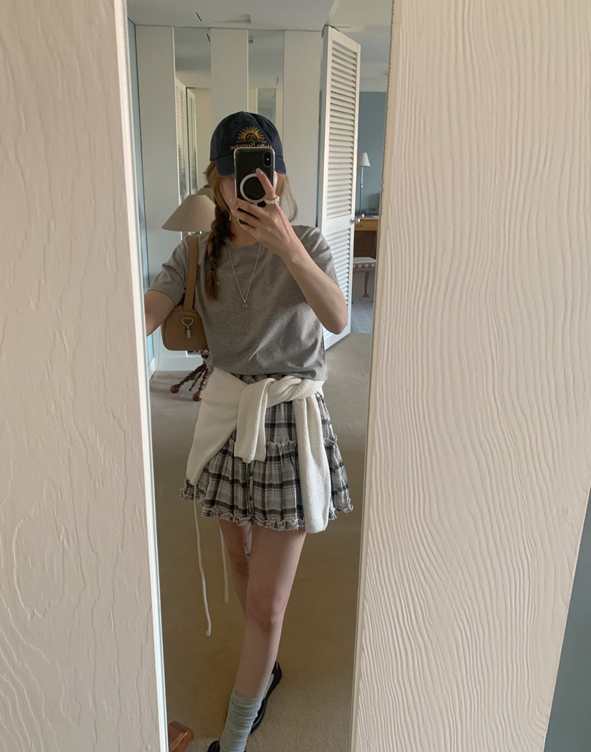 MELLOUNGE-멜라운지-T直郵韓國代購㊣女裝新品25春夏職業T恤MELLOUNGE-TT恤