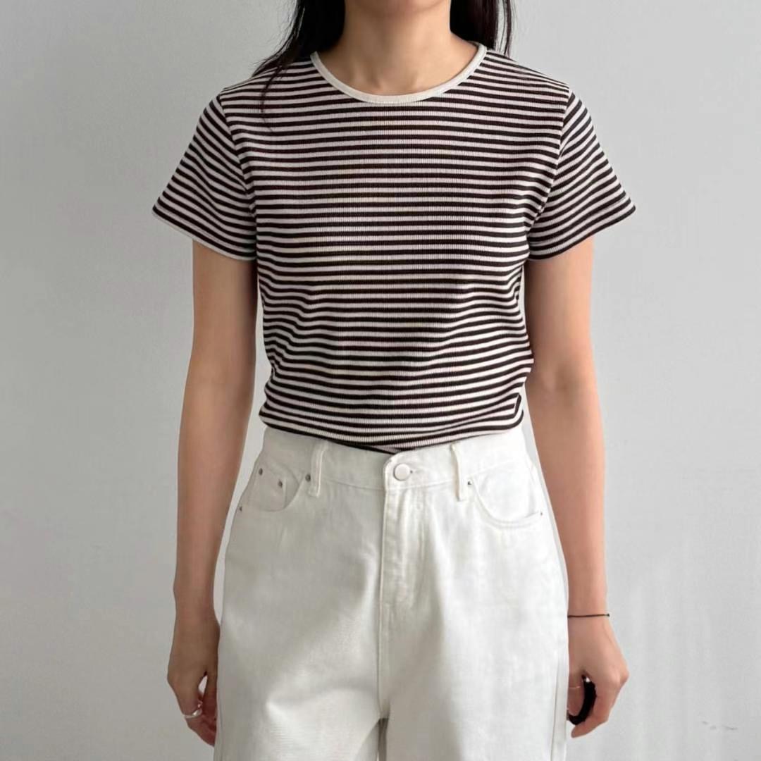 ABLE CO韓國㊣直郵東大門代購女裝新品休閑25春夏人氣推薦T恤ABLE COT恤圖色3