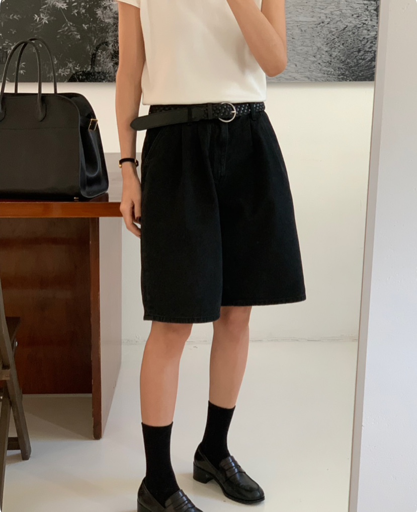 A Flan韓國直郵㊣女裝新款職業休閑25春夏推薦熱賣短褲褶皺AFN/A Flan短褲