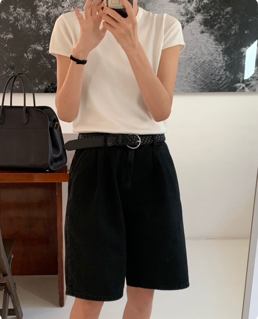 A Flan韓國直郵㊣女裝新款職業休閑25春夏推薦熱賣短褲褶皺AFN/A Flan短褲