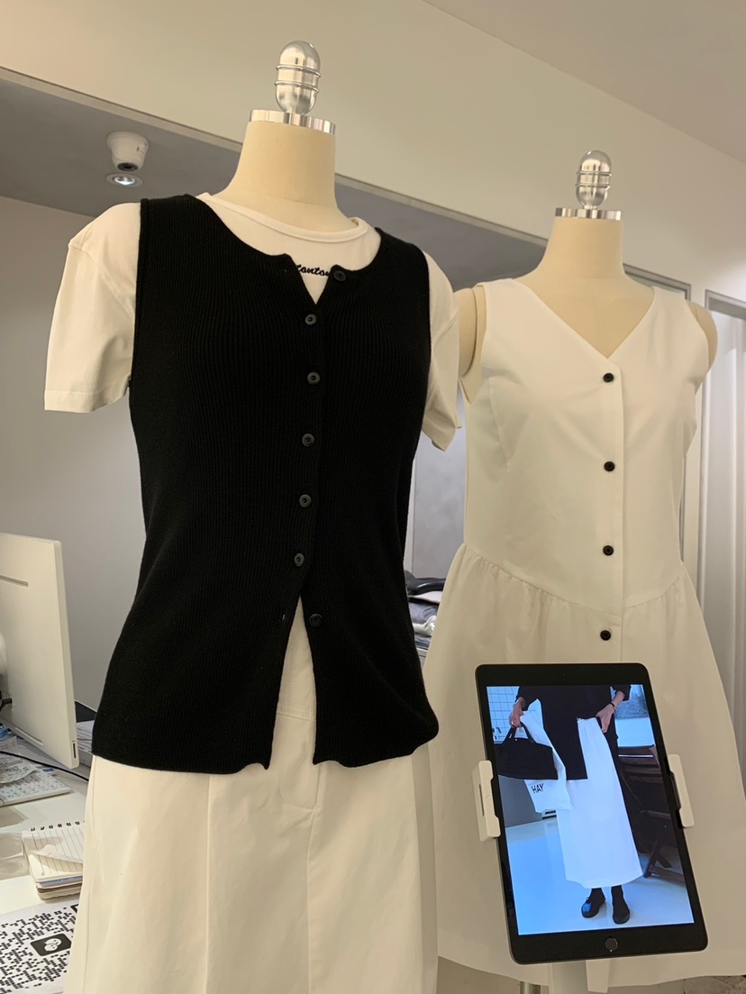 A Flan韓國直郵㊣東大門實拍女裝新品25春夏推薦吊帶背心紐扣AFN/A Flan吊帶/背心