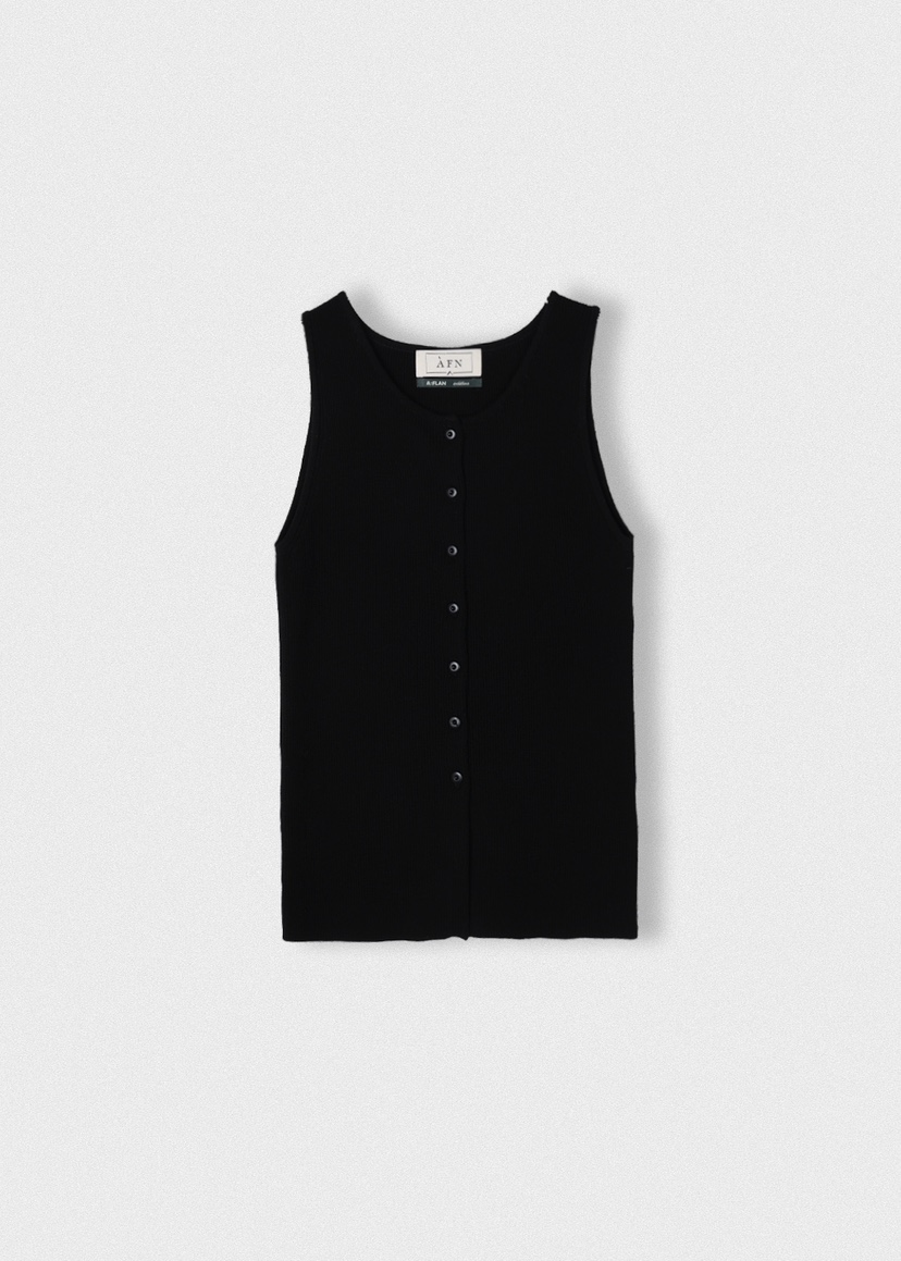 A Flan韓國直郵㊣東大門實拍女裝新品25春夏推薦吊帶背心紐扣AFN/A Flan吊帶/背心圖色3