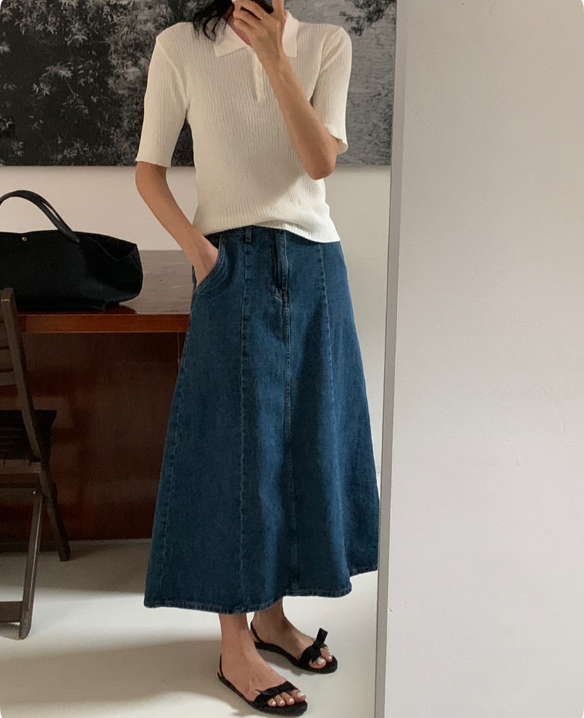 A Flan韓國直郵㊣女裝新款熱賣時尚25春夏人氣休閑針織衫修身AFN/A Flan針織衫
