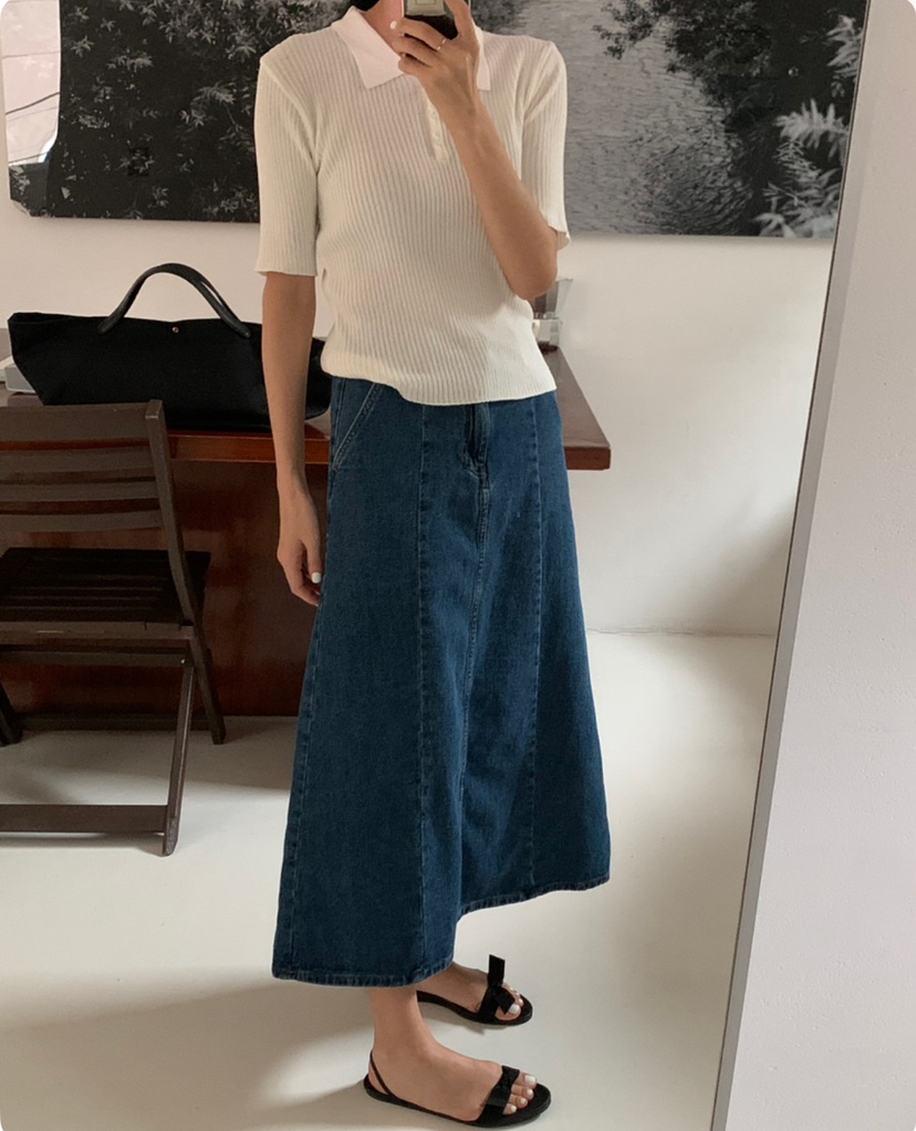 A Flan韓國直郵㊣女裝新款熱賣時尚25春夏人氣休閑針織衫修身AFN/A Flan針織衫