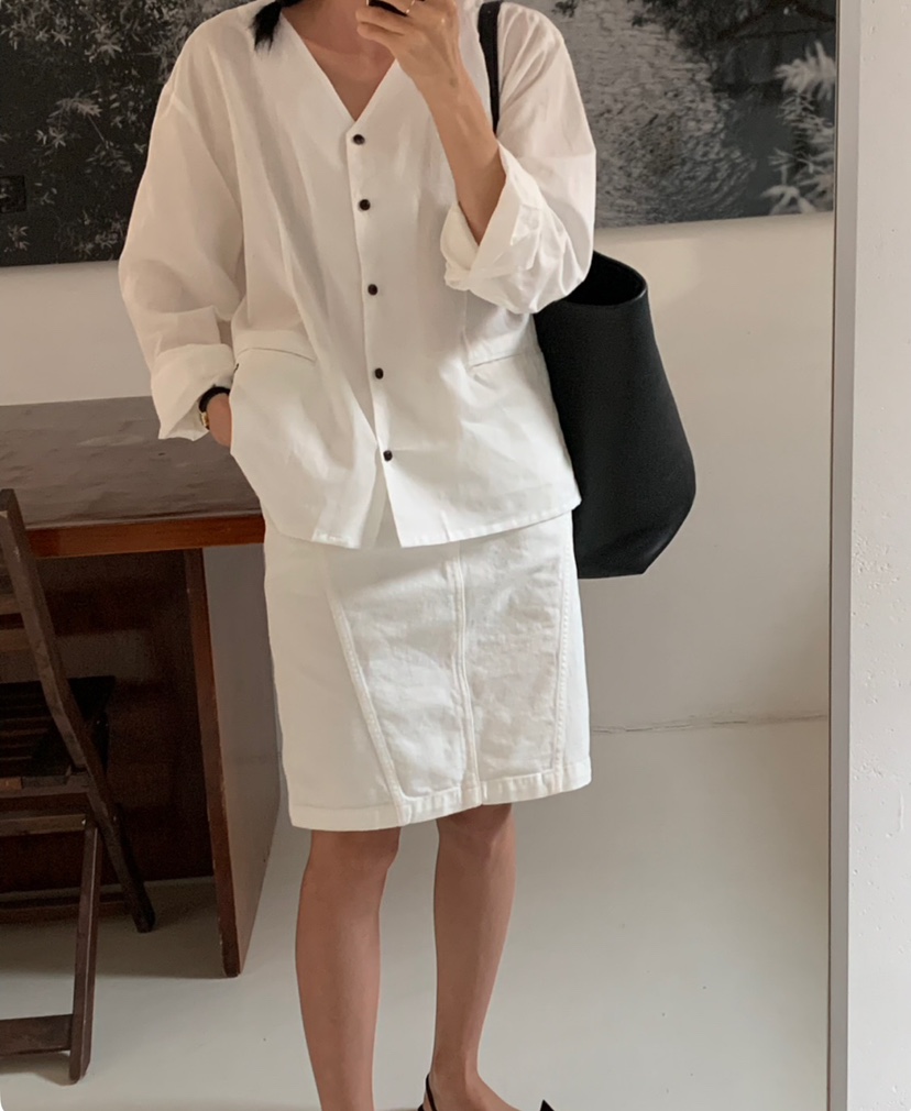 A Flan韓國直郵㊣女裝新款推薦時尚休閑人氣25春夏半身裙中短裙AFN/A Flan半身裙/中短裙