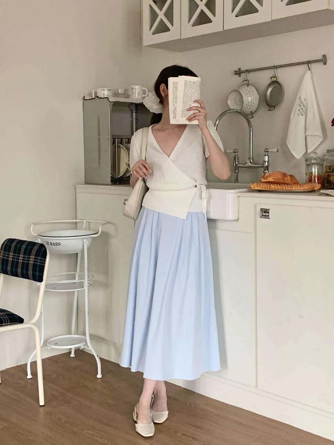 STELLA SKIRT韓國直郵㊣東大門實拍女裝新品人氣推薦25春夏長裙STELLA SKIRT長裙
