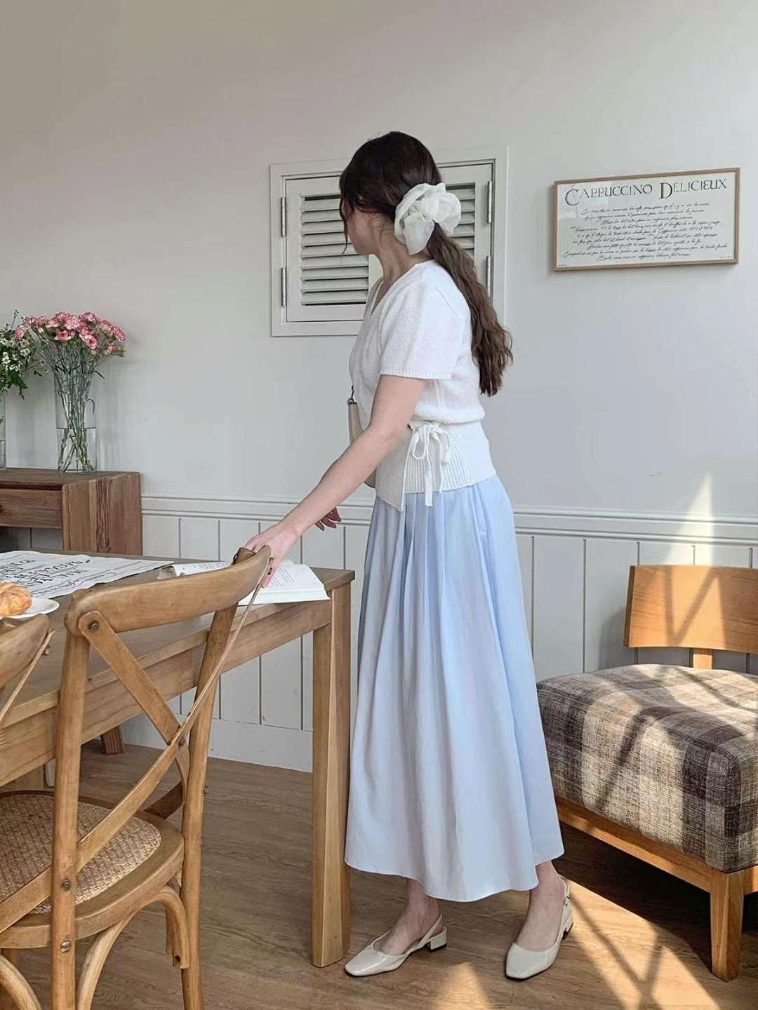 STELLA SKIRT韓國直郵㊣東大門實拍女裝新品人氣推薦25春夏長裙STELLA SKIRT長裙
