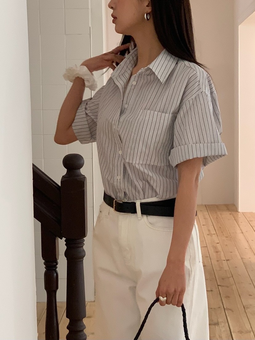 BLEECKER韓國直郵㊣女裝新品熱賣25春夏推薦人氣襯衫蕾絲衫BLEECKER襯衫/蕾絲衫