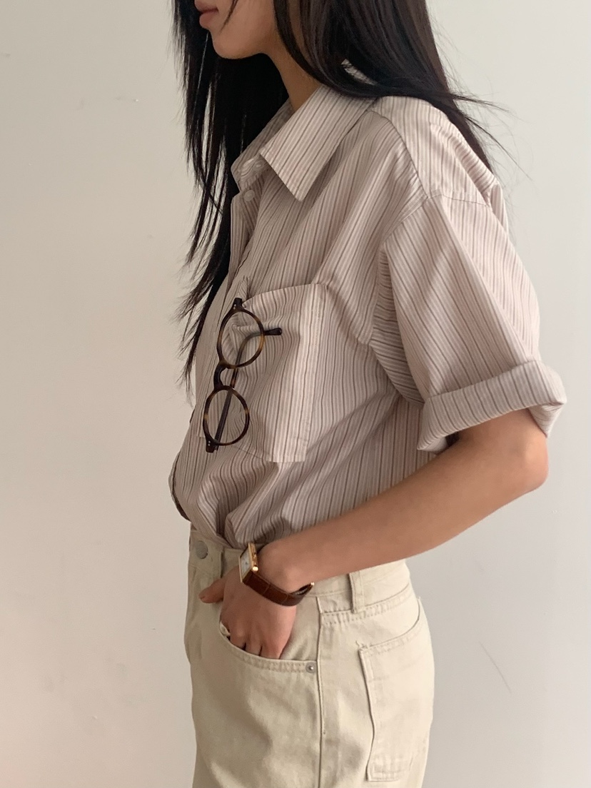 BLEECKER韓國直郵㊣女裝新品熱賣25春夏推薦人氣襯衫蕾絲衫BLEECKER襯衫/蕾絲衫