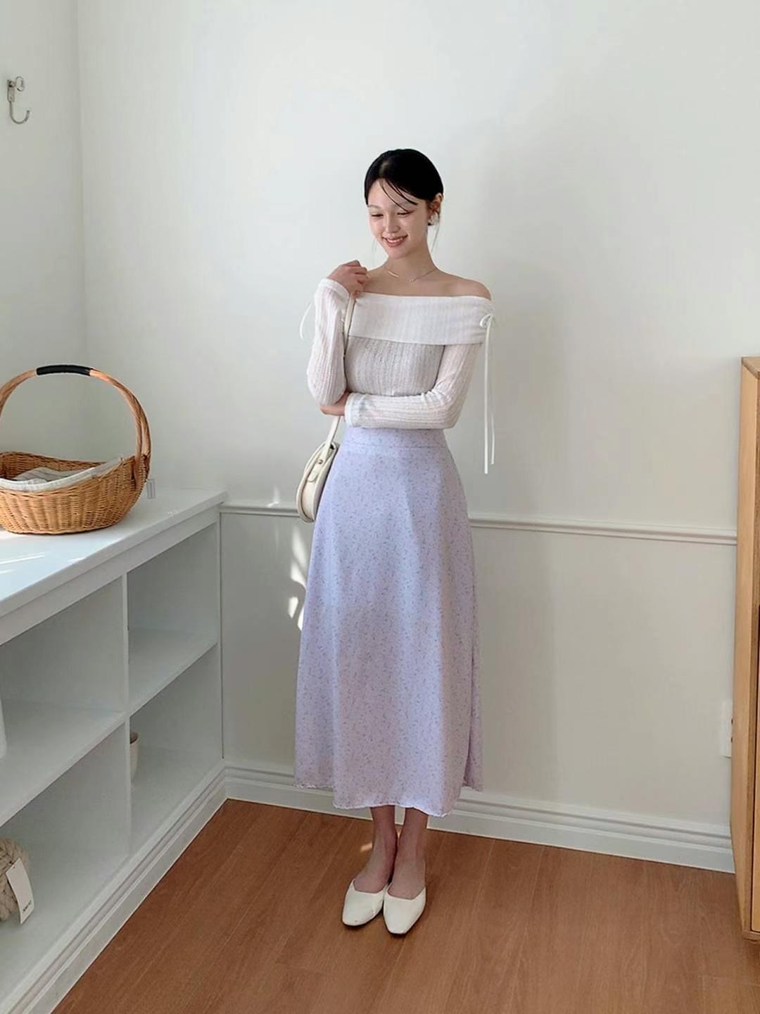 STELLA SKIRT韓國直郵㊣女裝新品時尚推薦25春夏人氣休閑長裙STELLA SKIRT長裙