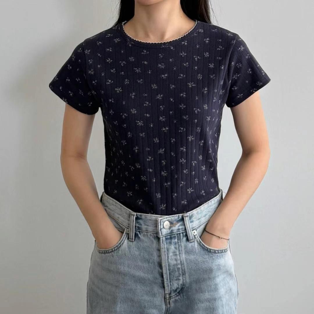 ABLE CO韓國直郵㊣東大門實拍女裝新款人氣熱賣25春夏時尚T恤ABLE COT恤圖色4