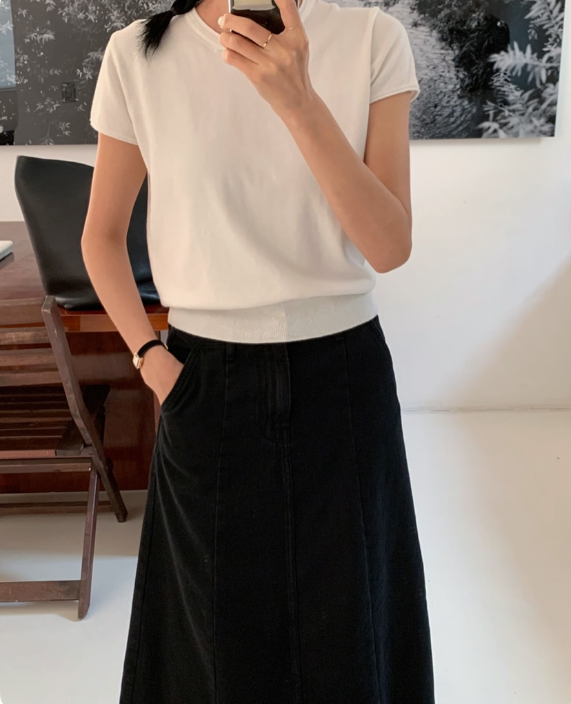 A Flan直郵韓國代購㊣女裝新品職業25春夏時尚推薦人氣長裙AFN/A Flan長裙