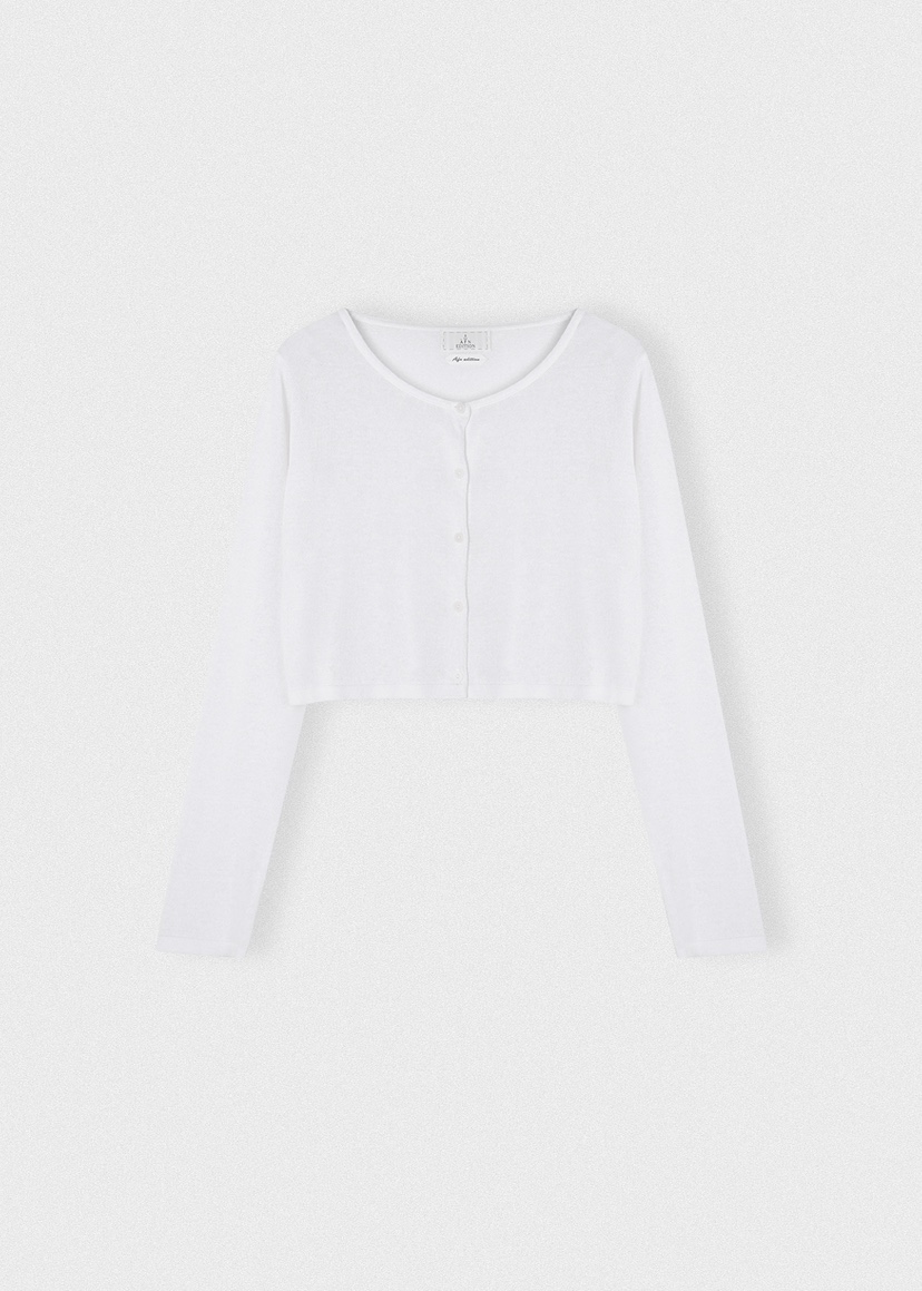 A Flan直郵韓國代購㊣女裝新品25春夏時尚針織衫短款針織亞麻AFN/A Flan針織衫圖色2