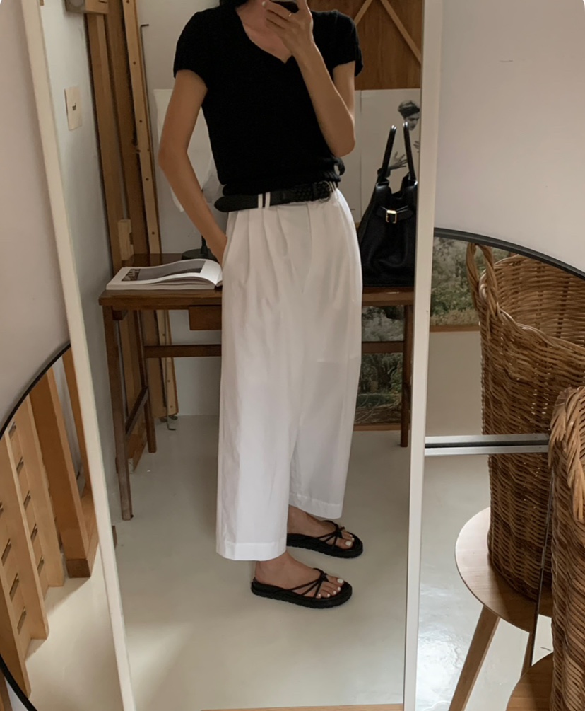A Flan韓國㊣直郵東大門代購女裝新款時尚推薦25春夏針織衫褶皺AFN/A Flan針織衫
