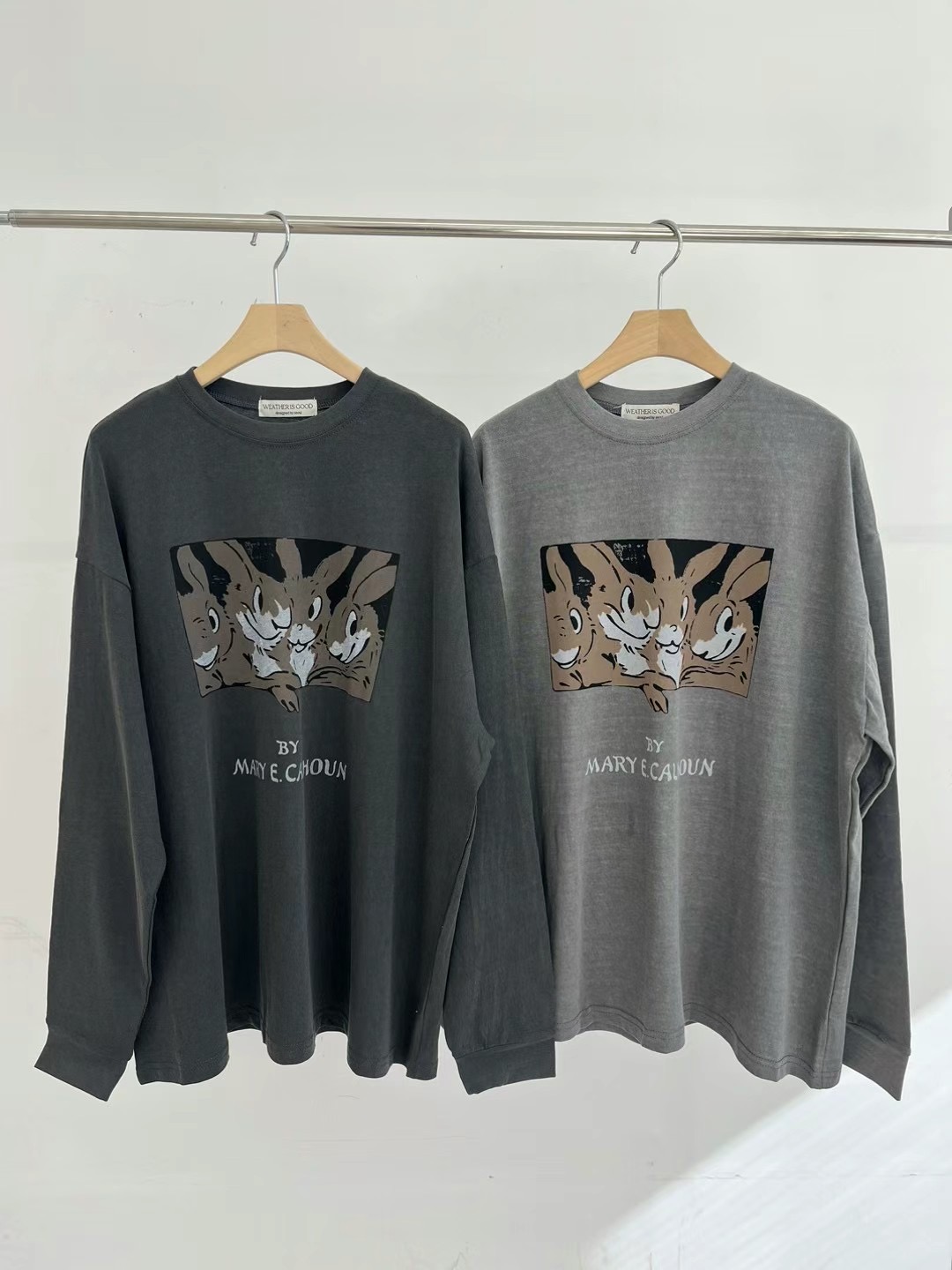 WEATHERISGOOD韓國直郵㊣女裝新品25春夏推薦職業休閑長袖T恤WEATHERISGOOD長袖T恤