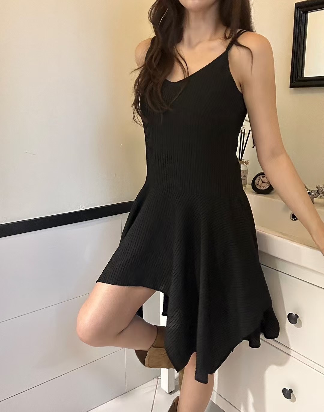 BLACK LINE直郵韓國代購㊣女裝新品熱賣職業人氣25春夏連衣裙BLACK LINE連衣裙