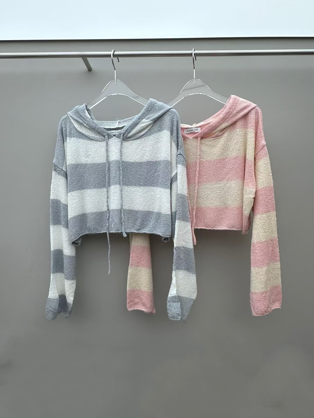 BLACK LINE韓國㊣直郵東大門代購女裝新品休閑25春夏衛衣兜帽BLACK LINE衛衣