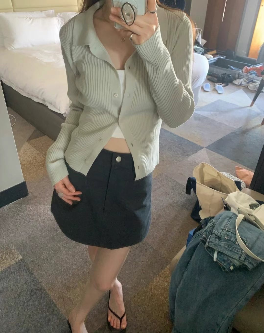 WEARRAW韓國㊣直郵東大門代購女裝新品人氣推薦休閑25春夏針織衫WEARRAW針織衫