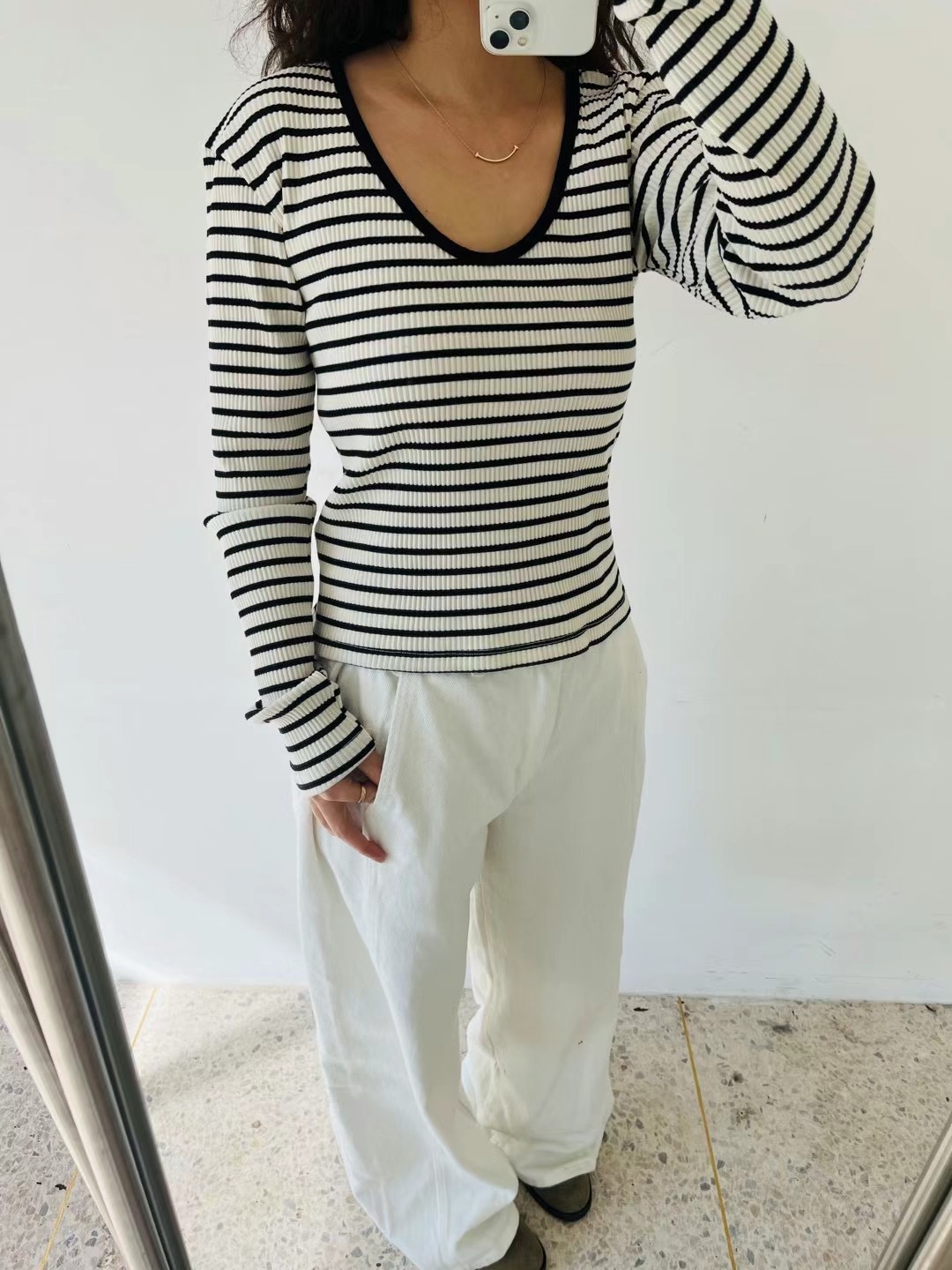 WEATHERISGOOD韓國直郵㊣東大門實拍女裝新款推薦25春夏長袖T恤WEATHERISGOOD長袖T恤