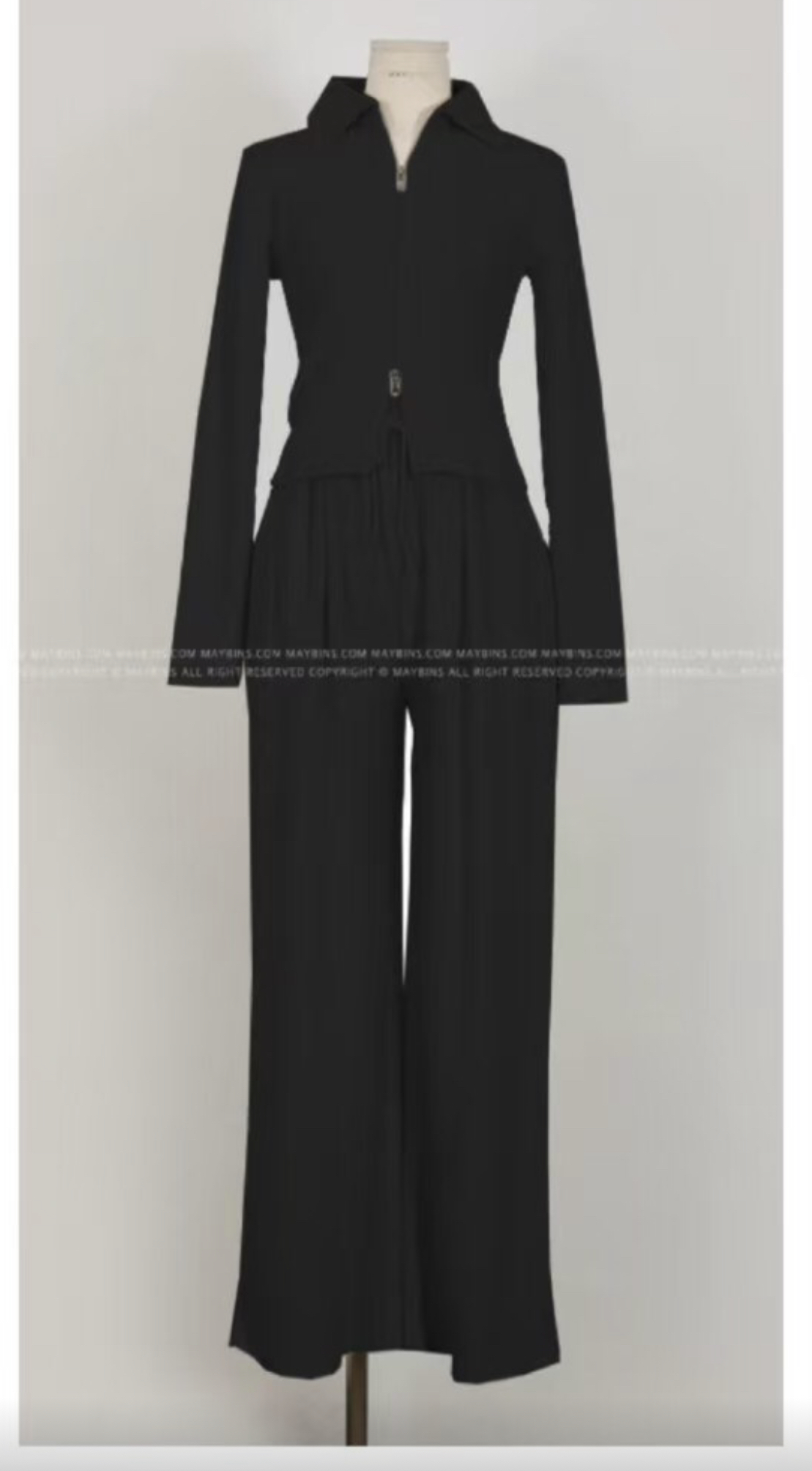 BLACK LINE韓國直郵㊣東大門實拍女裝新品25春夏人氣套裝拉鏈BLACK LINE套裝圖色2