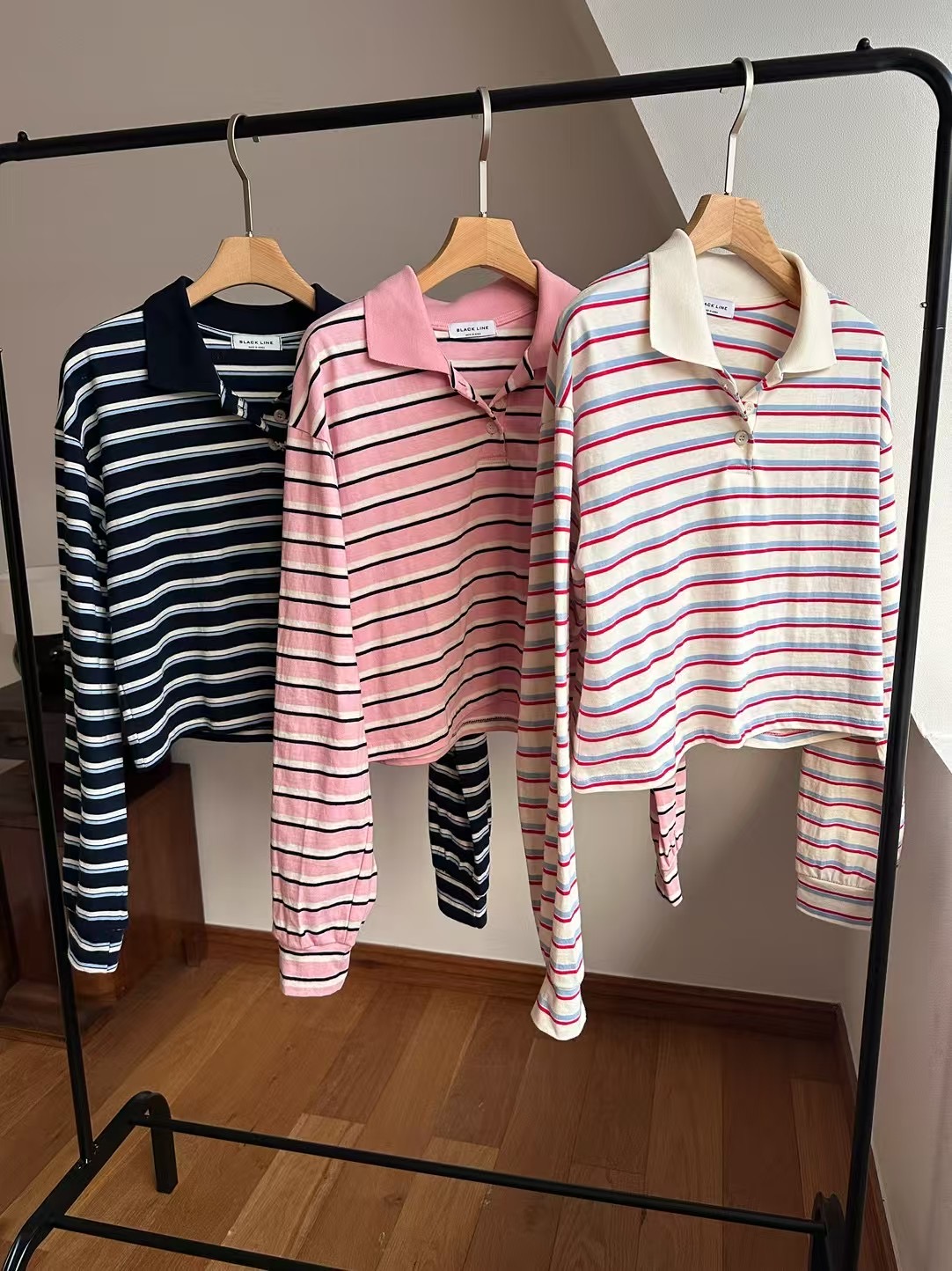 BLACK LINE韓國直郵㊣女裝新品推薦時尚休閑25春夏長袖T恤BLACK LINE長袖T恤
