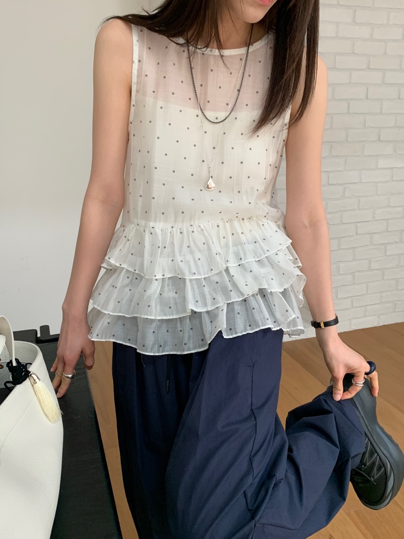 VAARA韓國㊣直郵東大門代購女裝新品職業推薦熱賣25春夏吊帶背心VAARA吊帶/背心