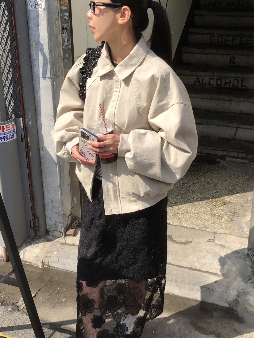 SUNDER MARKET直郵韓國代購㊣女裝新品熱賣職業推薦25春夏夾克SUNDER MARKET夾克