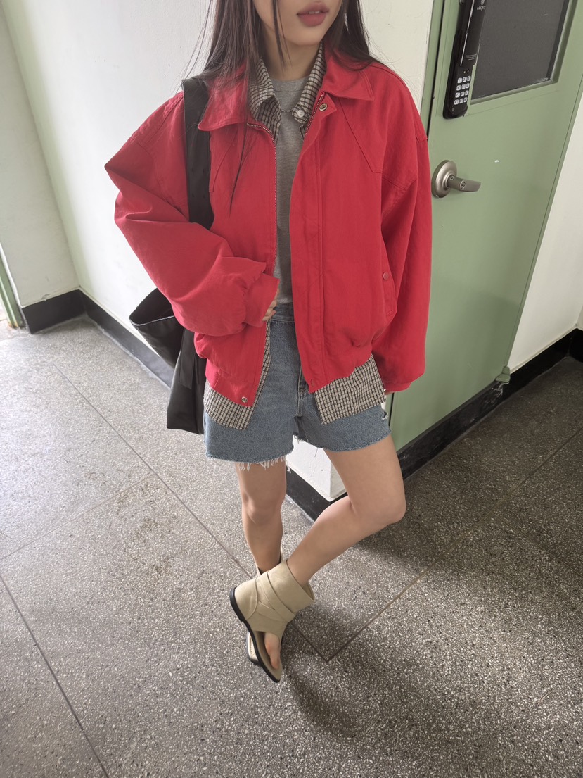 SUNDER MARKET直郵韓國代購㊣女裝新品熱賣職業推薦25春夏夾克SUNDER MARKET夾克