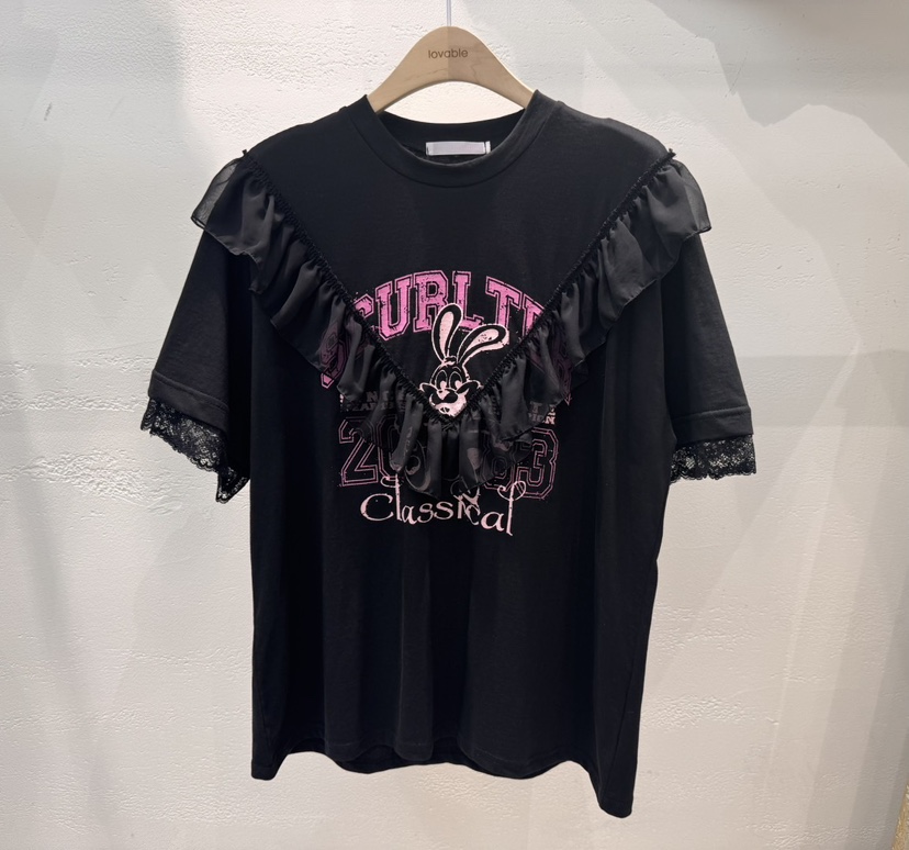LOVABLE韓國㊣直郵東大門代購女裝新品熱賣時尚職業休閑T恤LOVABLET恤圖色3