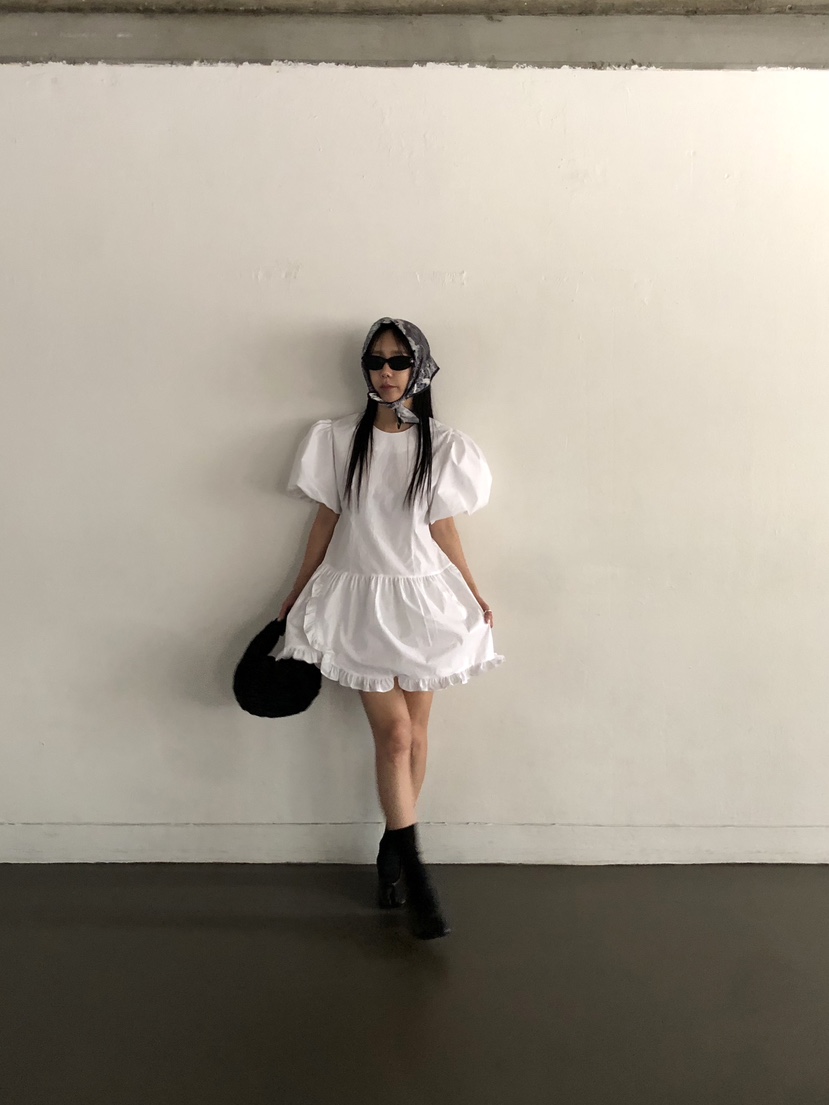 SUNDER MARKET韓國㊣直郵東大門代購女裝新品人氣連衣裙荷葉邊SUNDER MARKET連衣裙