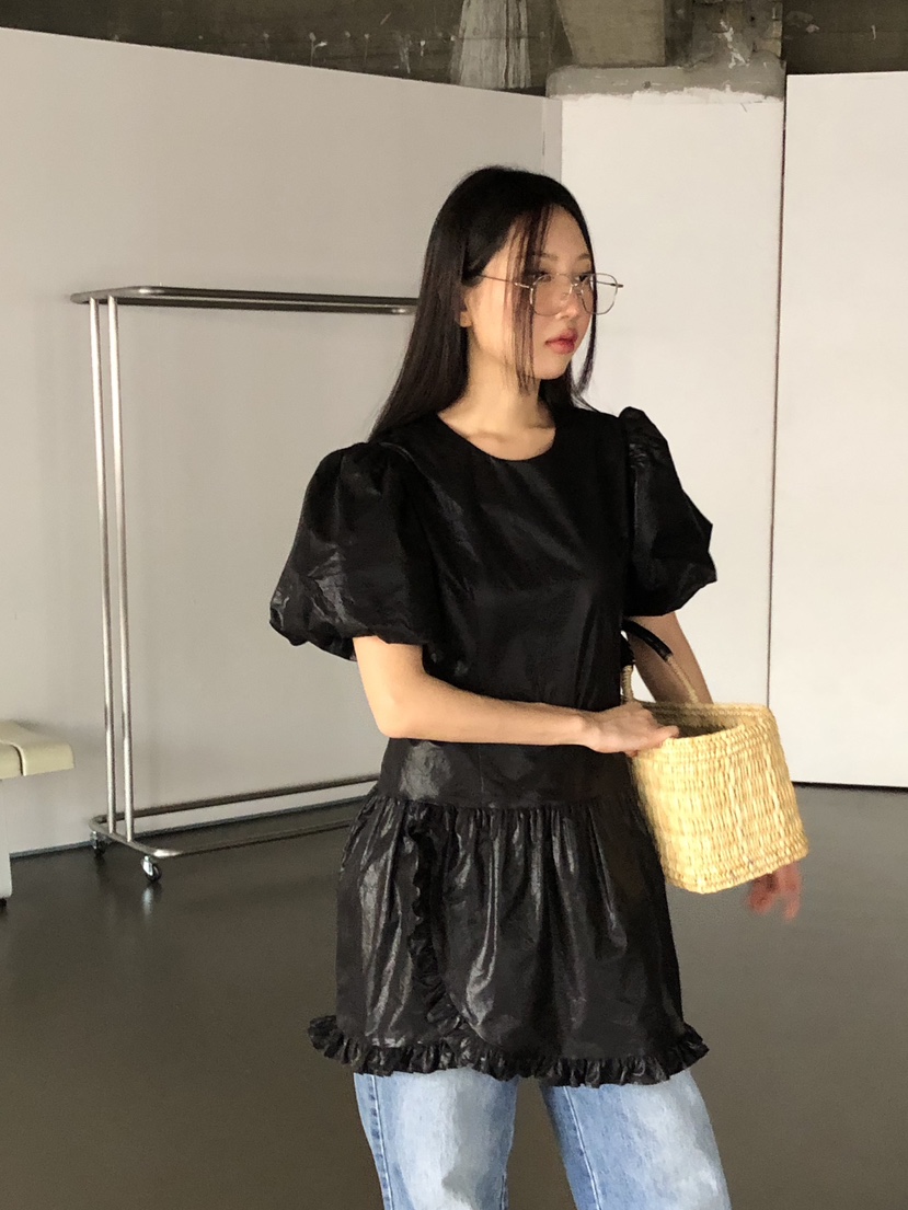 SUNDER MARKET韓國㊣直郵東大門代購女裝新品人氣連衣裙荷葉邊SUNDER MARKET連衣裙