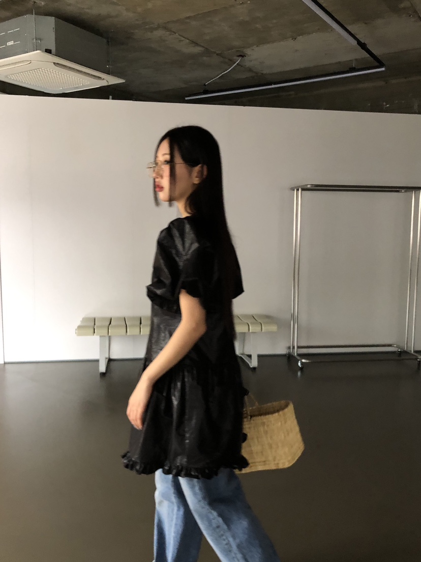 SUNDER MARKET韓國㊣直郵東大門代購女裝新品人氣連衣裙荷葉邊SUNDER MARKET連衣裙